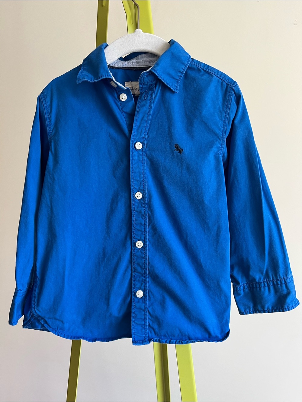 L.O.G.G Bright Blue Button-Up Shirt size 3-4 years - Picture 2 of 9